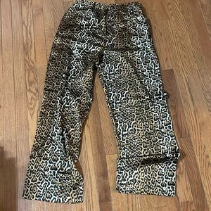 Ena Pelly Anthropologie Pants sz 6 wide leg leopard